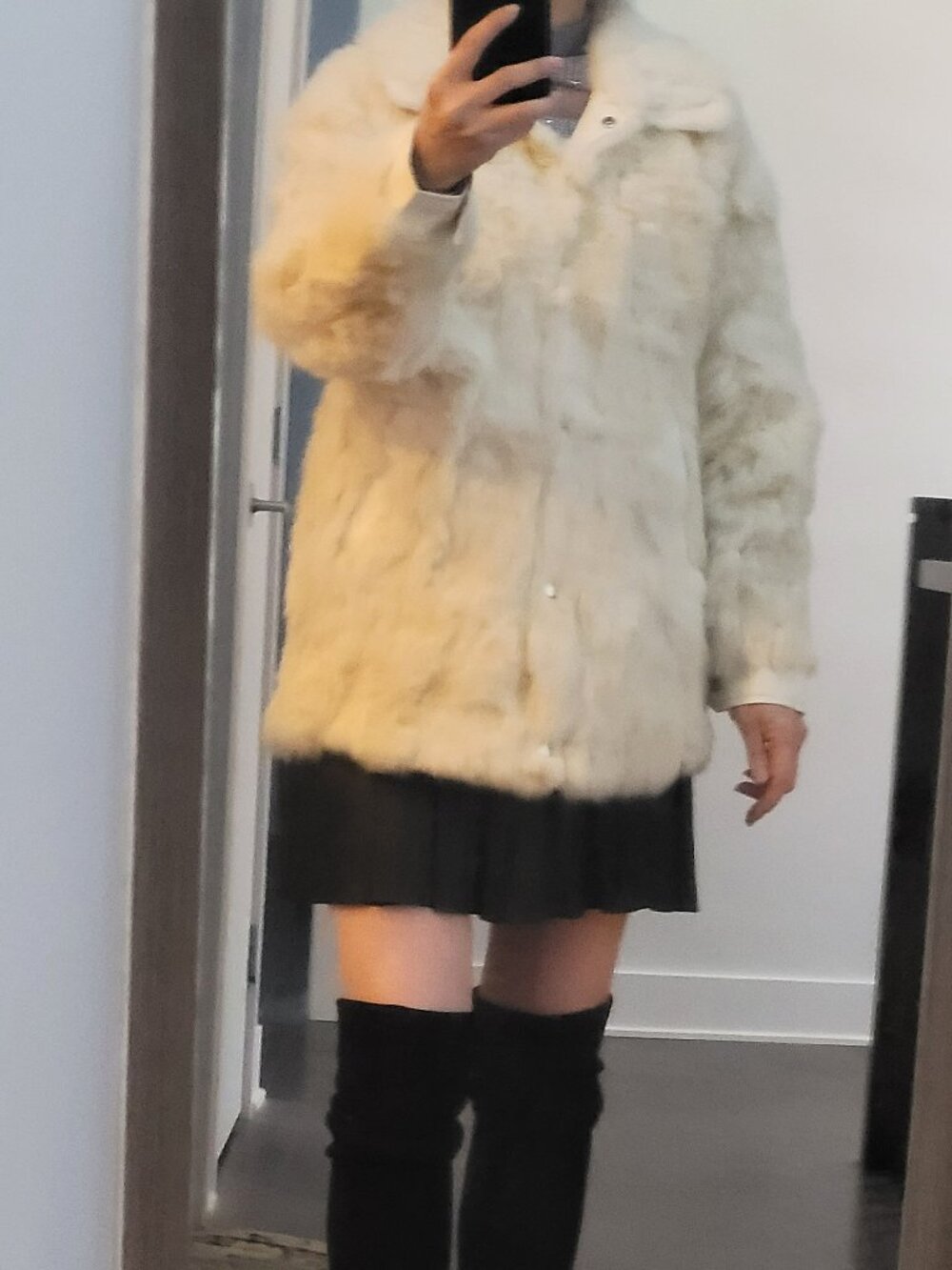 Genuine Rabbit Fur Coat - Picture 12 of 12